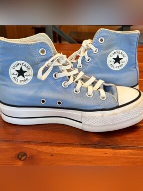 High top Platform Converse purple/Blue